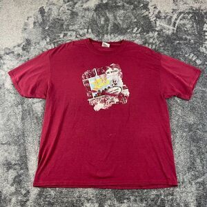 Vtg Jesus T-Shirt Religion Red VBS He Rose Heaven Philippians 4:13 Sz XL